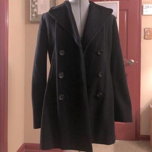 Banana Republic BLACK Wool Peacoat -SML
